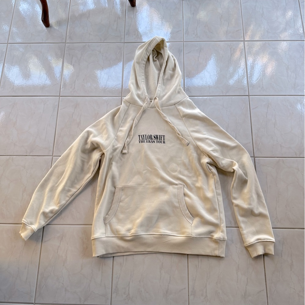 Taylor Swift Eras Tour Cream Hoodie Sweatshirt